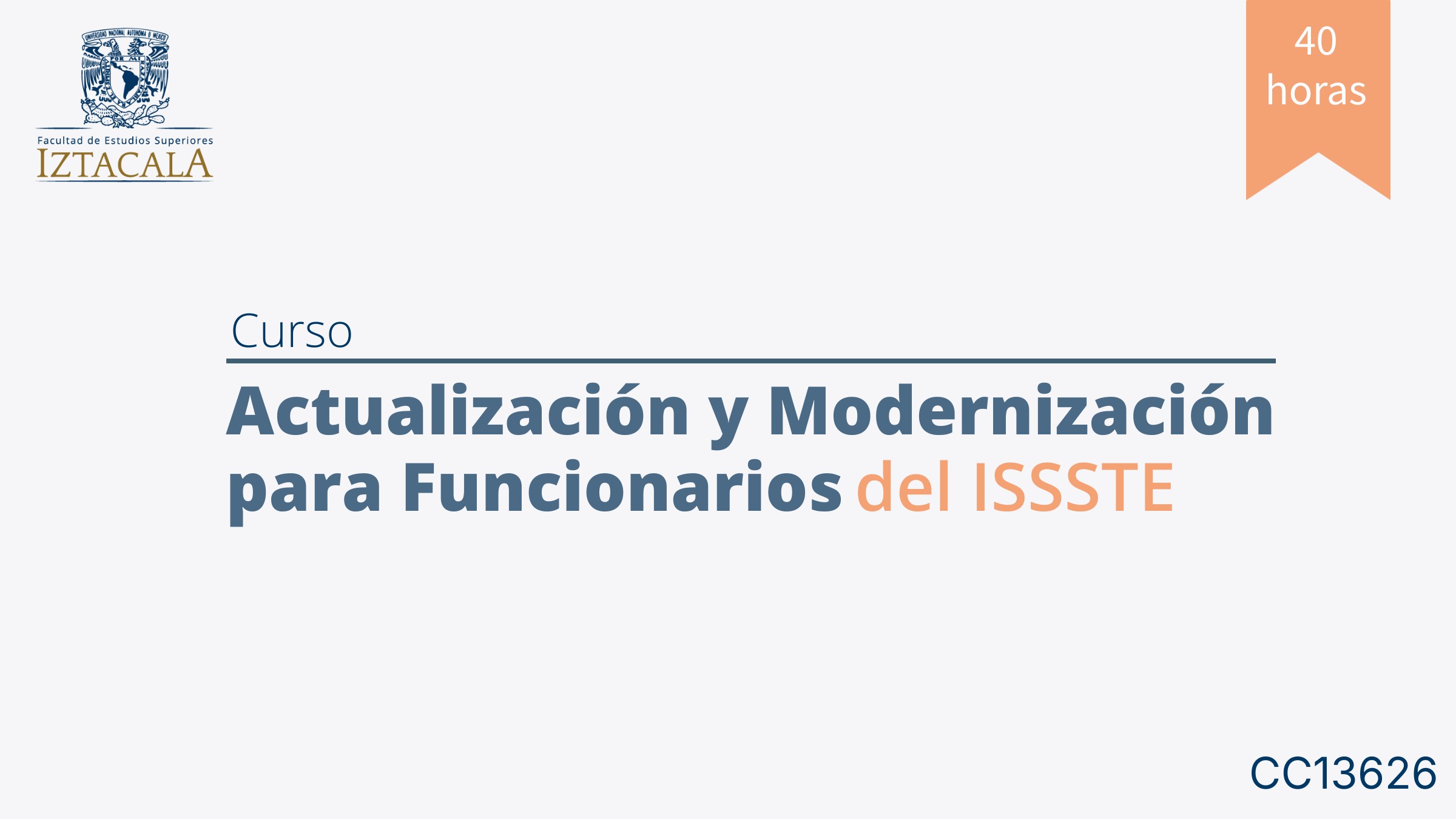 CC13626-Actualización y Modernización para Funcionarios del ISSSTE
